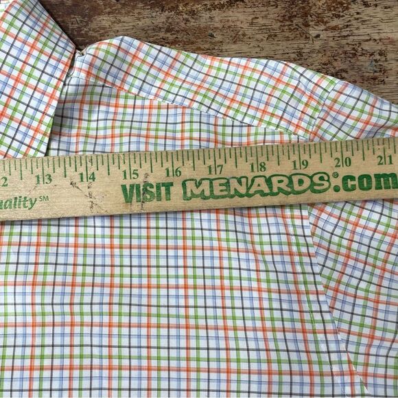 ETRO Shirt Men's 46‎ Long Sleeve Colorful Check Cotton Dress Button Italy - Picture 5 of 9